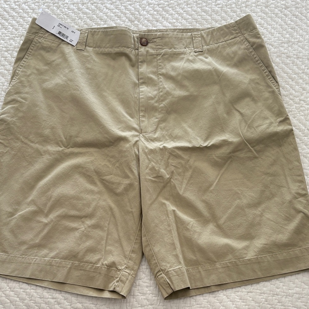Lacoste Men's Beige Flat Front Shorts